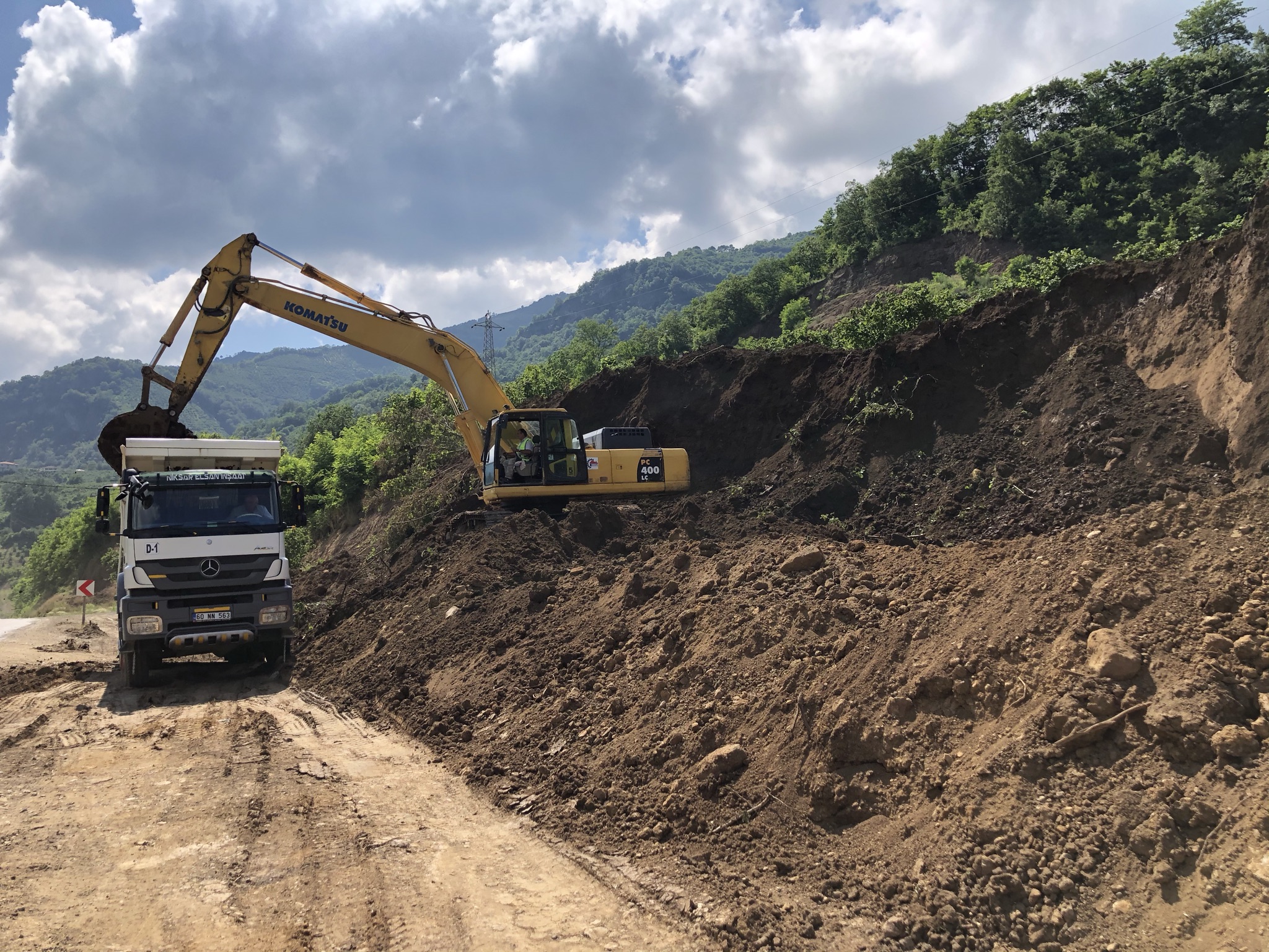 SAMSUN ÇARŞAMBA-AYVACIK YOLU YOL KAZI DOLGU İŞLERİ